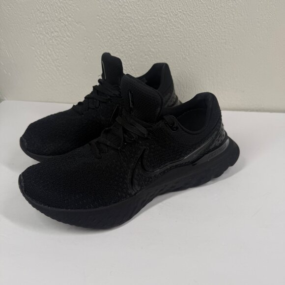 Nike React Infinity Run Flyknit 3 Road Running Shoes Black Activewear Size 14 - Picture 4 of 7